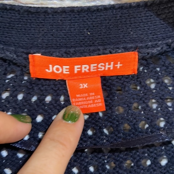 Joe Fresh navy blue knit sweater size 3X - Picture 3 of 9